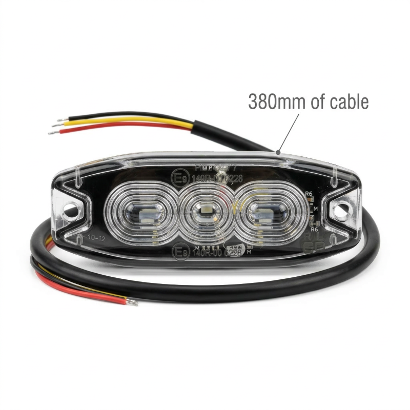 TRAILERTEK  LIGHT DC12-24V, CLEAR LENS WITH RED LED, POSITION & BRAKE LIGHT, SCREW BASE WITH CABLE,