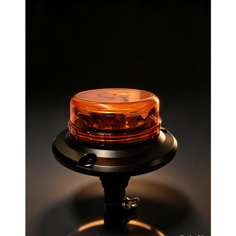 LED Warning Beacon, 8Pcs, 3 Functions(Single  Flashing/Dual Flashing/Rotating), Flexible DIN Base,
