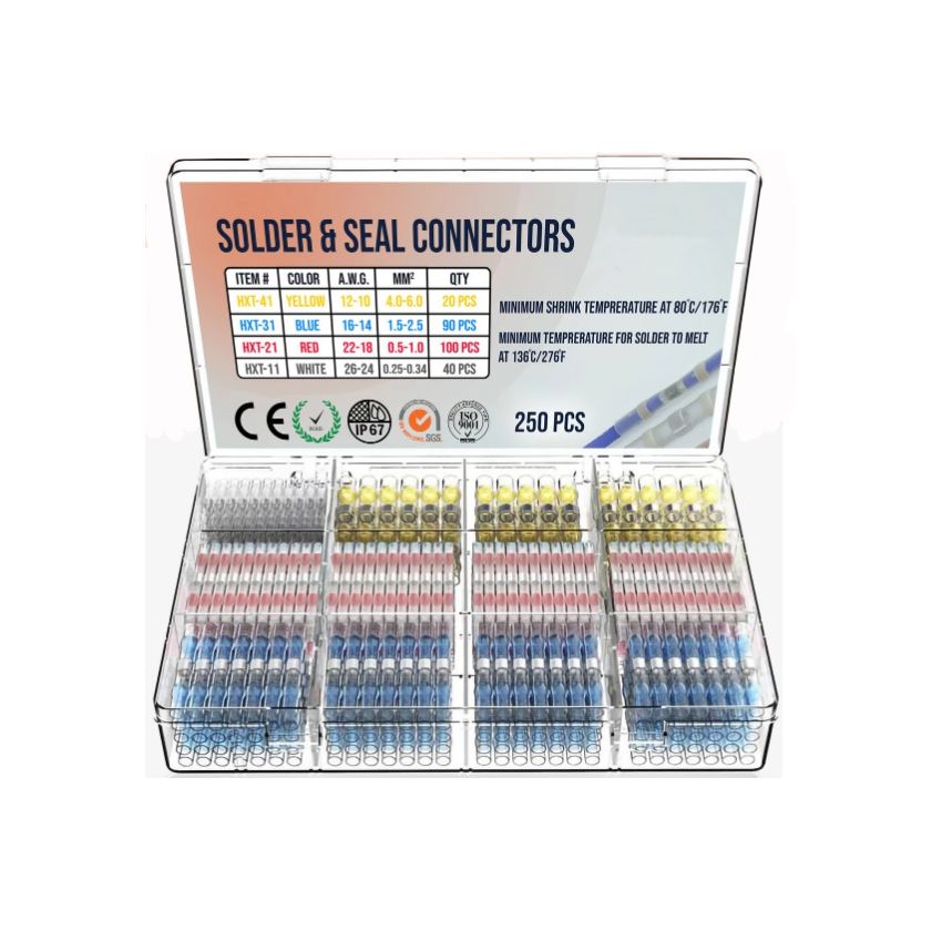 Connector Wire Kit Heat Solder Seal 250pcs