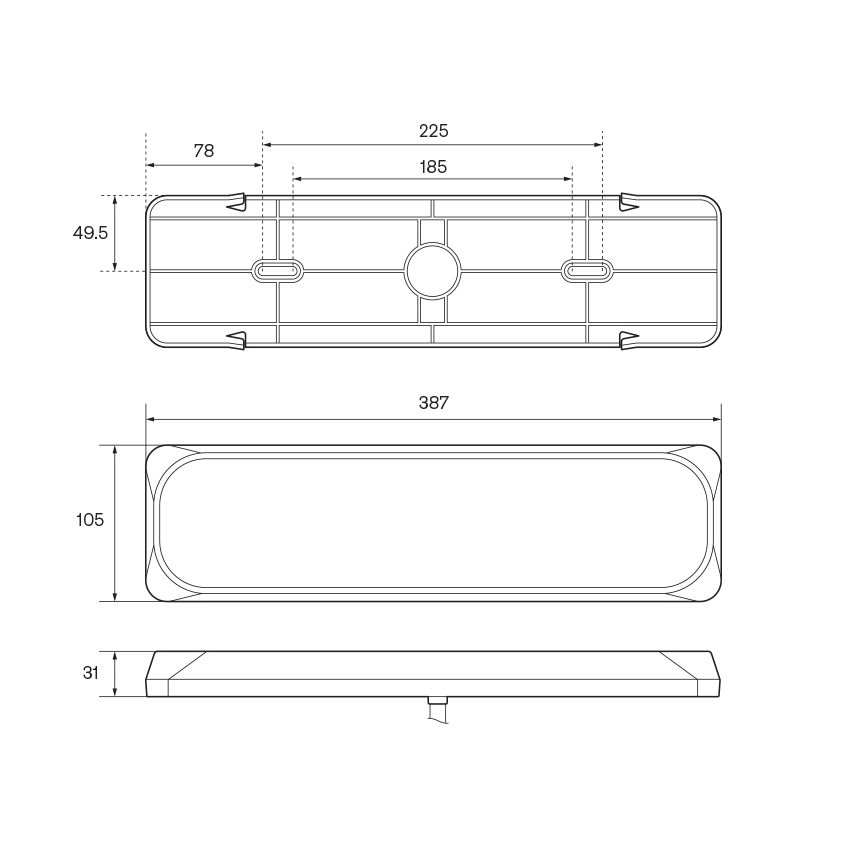 Rear Combination Lamp with Diffused Tail Light