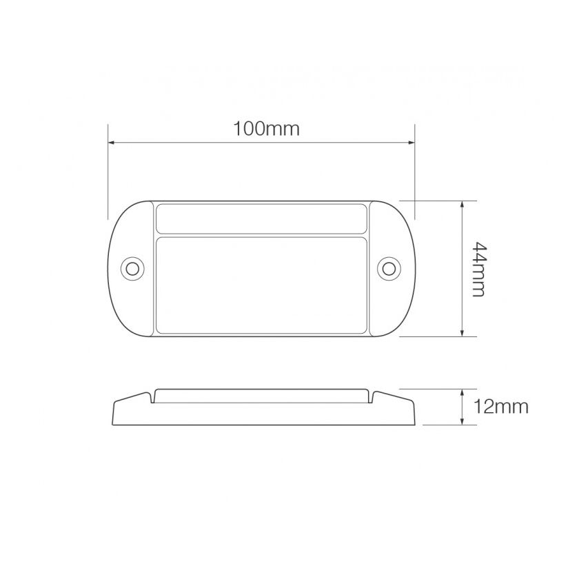 Low-Profile Front Marker – Black Housing