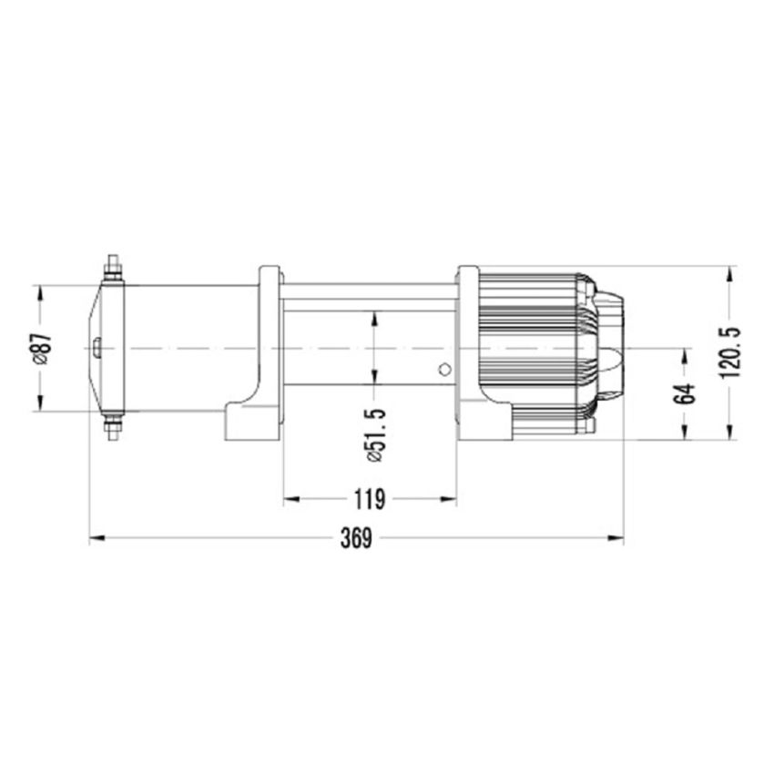 Kartt 4500lbs (20kN) 12v Electric Winch With Synthetic Rope