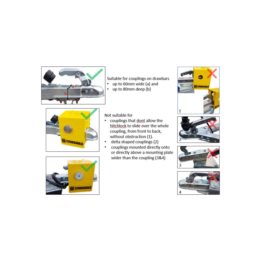 STRONGHOLD - STRONGBOX ULTRA HITCHLOCK (For Pressed Steel Hitches)