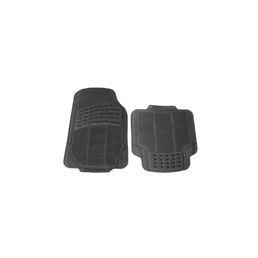 UNIVERSAL CAR MAT SET (4) BLACK PVC