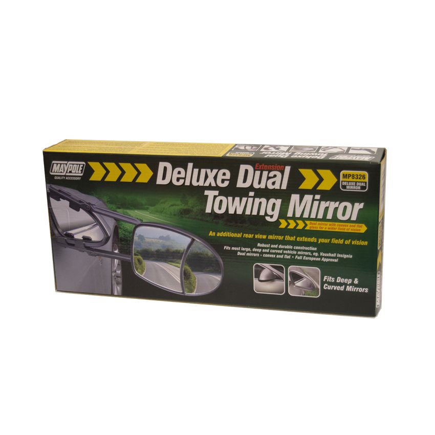Towing Mirror Deluxe Dual Glass Aero Shaped