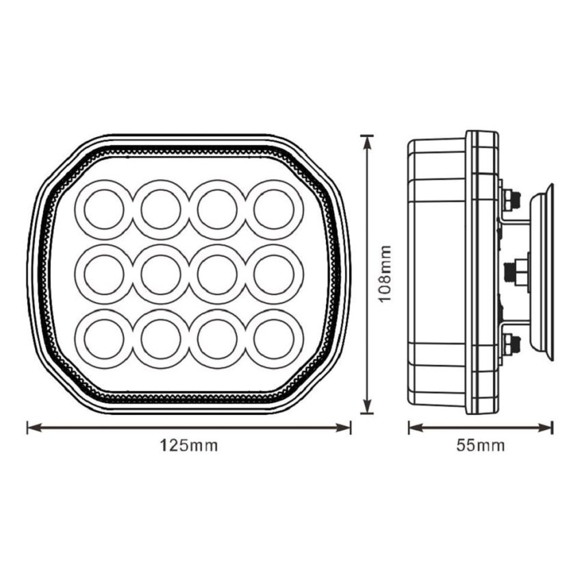 Amber LED Wireless Trailer Light Kit, Left & Right Lights