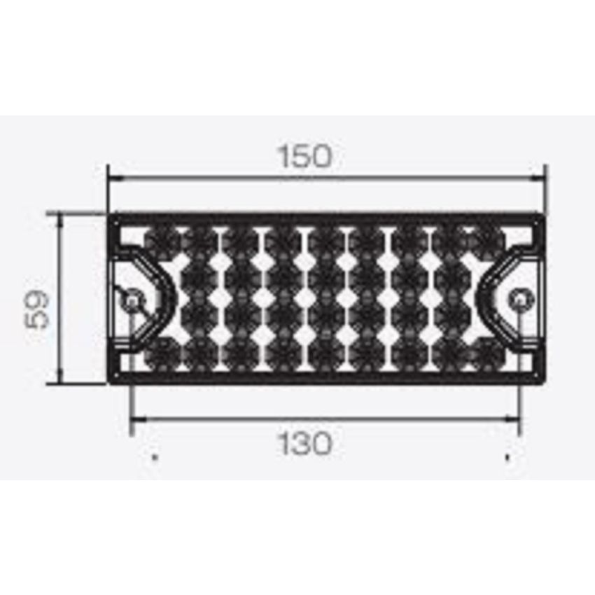 Aspock MiniLED II 3-Function Lamp 12/24v With 5 Metre Cable-Used on Ifor Williams 