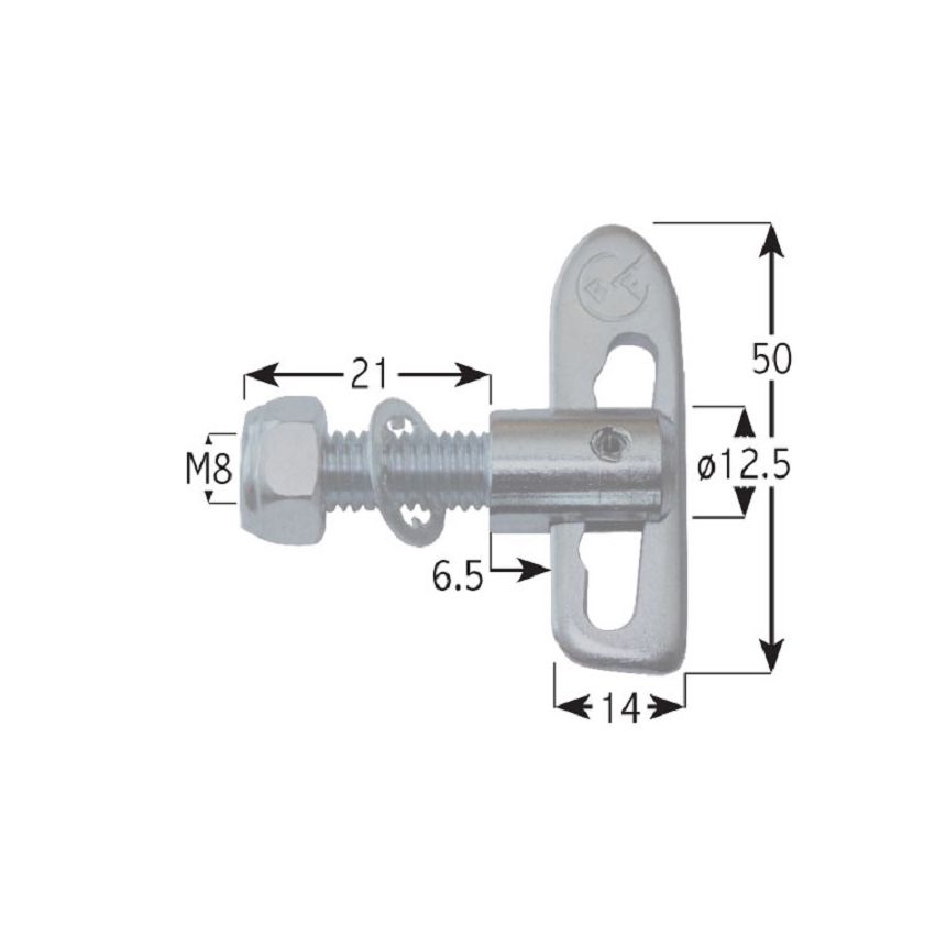 Bolt On Antiluce Fastener - 8mm