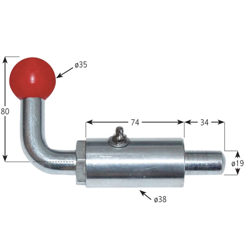 Weld On Spring Loaded Bolt - 74mm x 38mm 