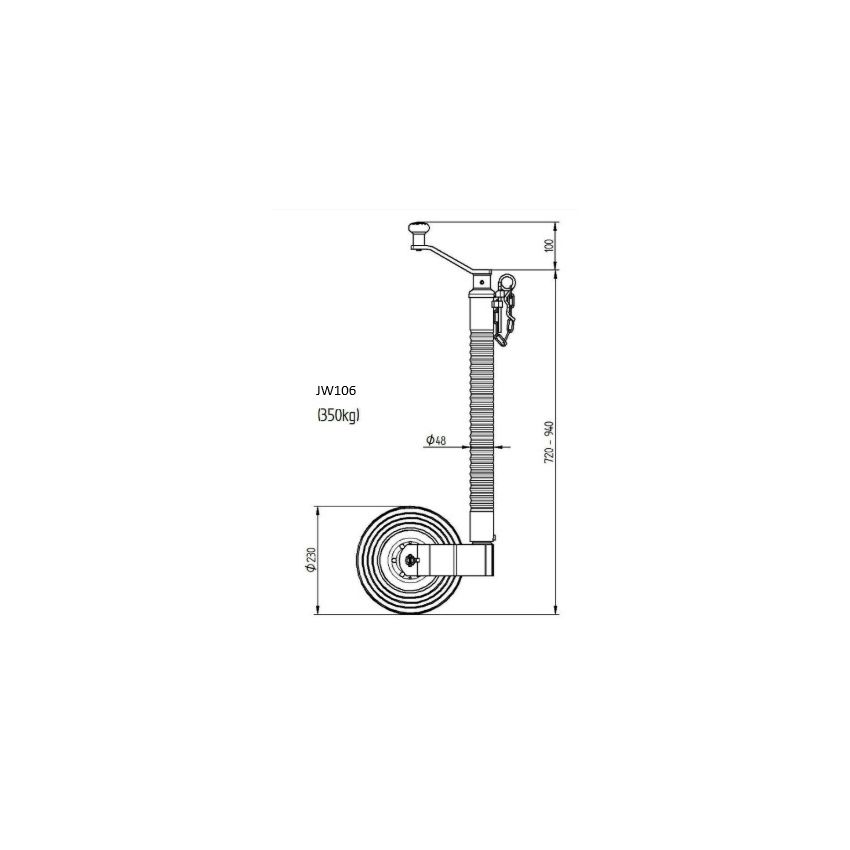 Knott 48mm. serrated jockey wheel