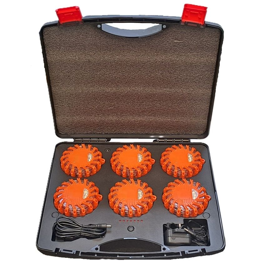 LED Safety Light, 6Pcs Light with Plastic Box