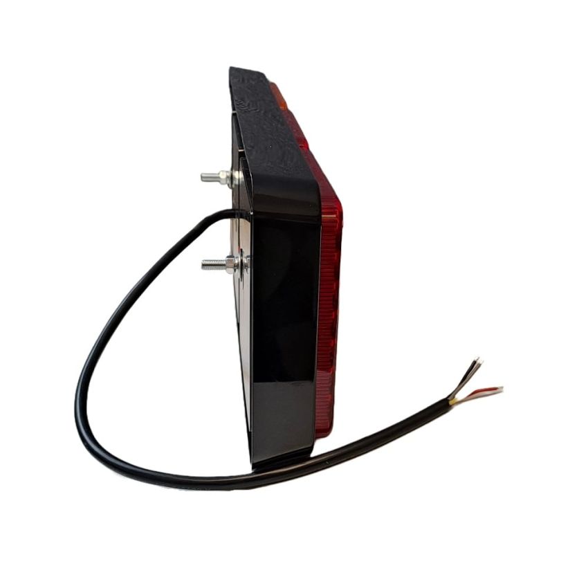 TrailerTek LED Truck Light Triple-Square, 3 Functions Position/Brake/Direction, 12-24V