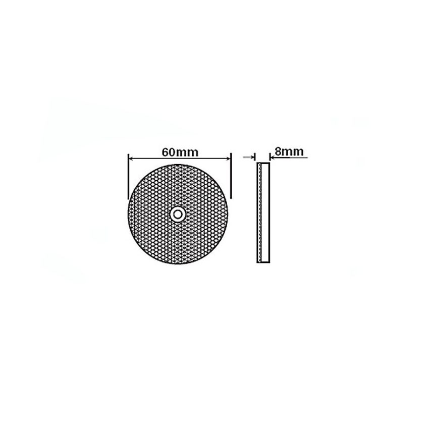 Reflector, round, clear, screw on