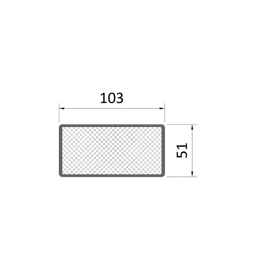 Clear Rectangular Reflector With PVC Self-Adhesive Backing