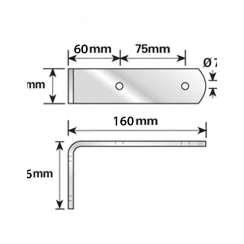 Heavy-Duty Mudguard Bracket (155mm)