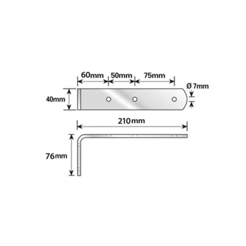 Heavy-Duty Mudguard Bracket (208mm)