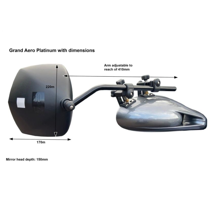 Milenco Grand Aero Platinum Extension Mirrors