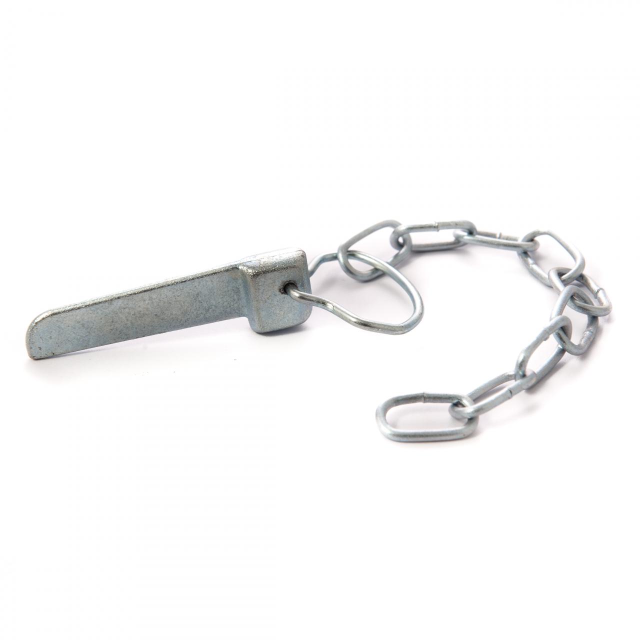 Cotter with spring pin and chain