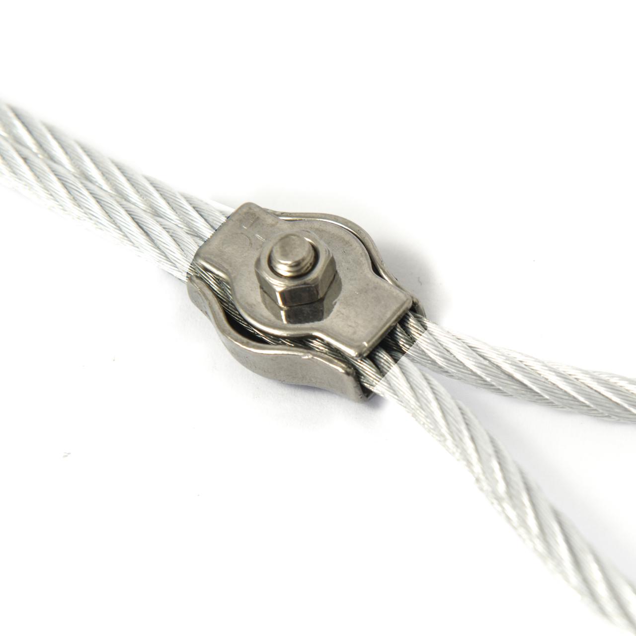 Stainless Simplex wire rope grip 5mm. cable