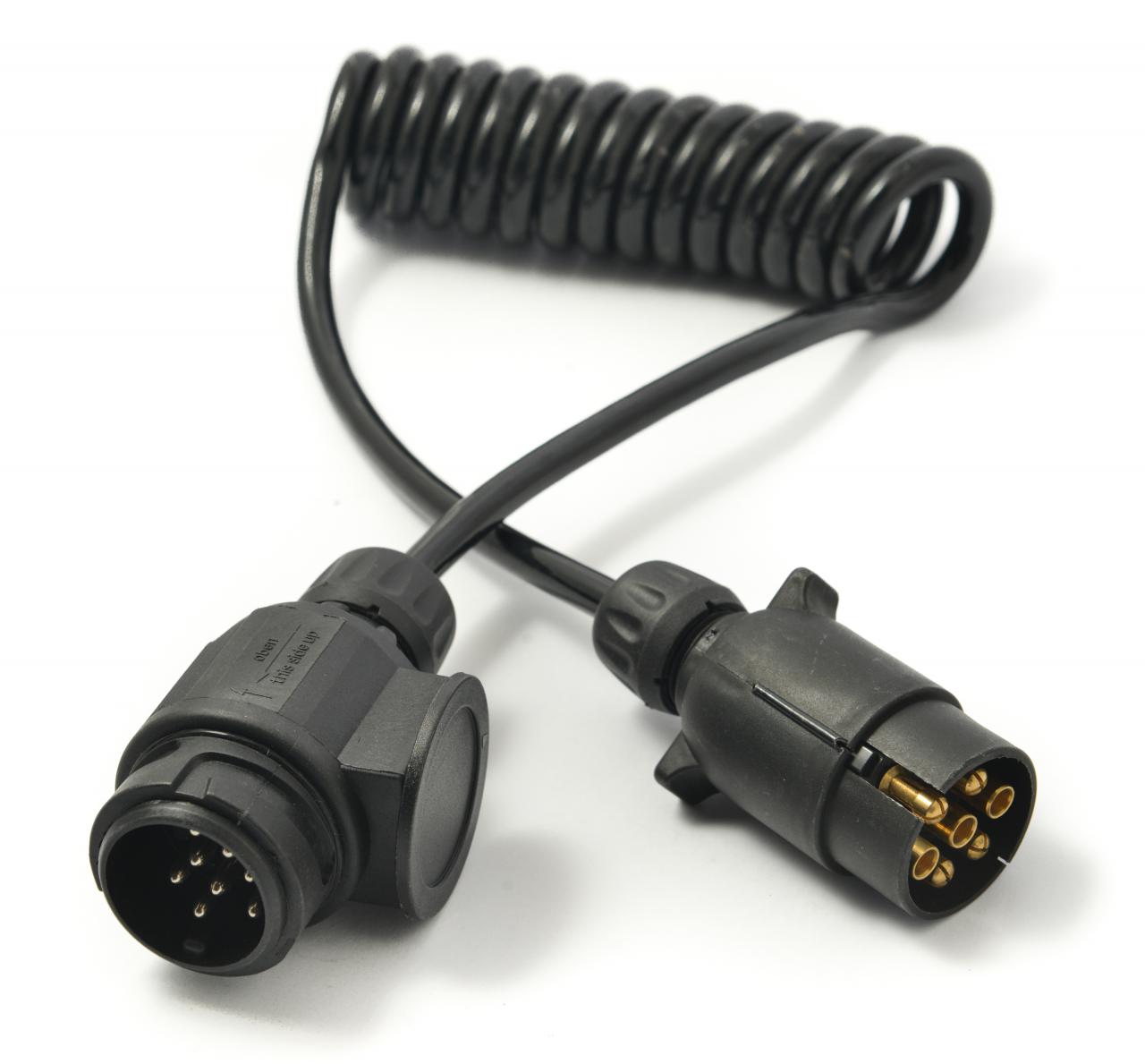 2.5m Coiled Connection Cable 7-Pin Plug To 8-Pin (13-Pin Type) Plug