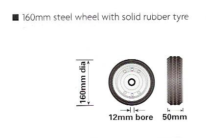 Spare 160mm Diameter Wheel For Jockey Wheels