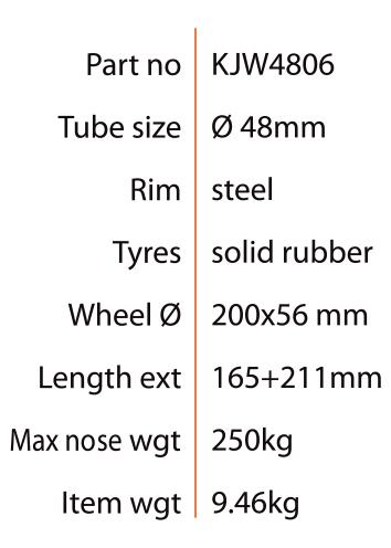 Kartt Heavy duty Ribbed Auto lift Jockey Wheel