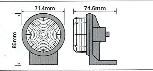 Britax Clear Front Marker Light