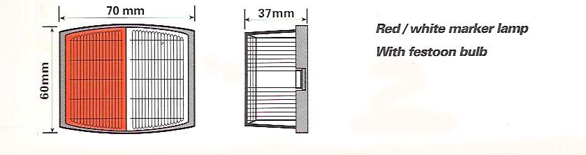 JoKon Front/Rear Outline Marker Lamp With An Apexed Lens