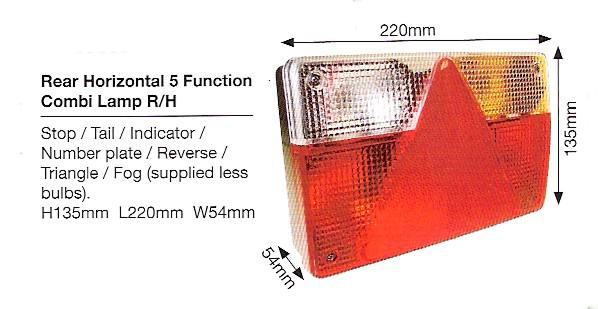 Combination Lamp Rear Right Hand Side With Reverse