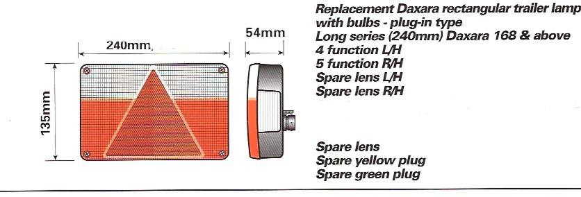 Replacement Lens For the Trelgo/Daxara LT359 Right Hand Light Cluster