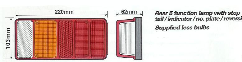 AJBA Light Cluster With Reverse Light