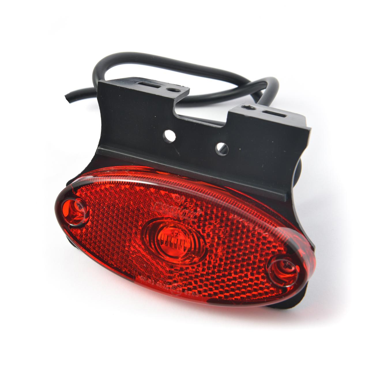 LED rear marker lamp with angle bracket