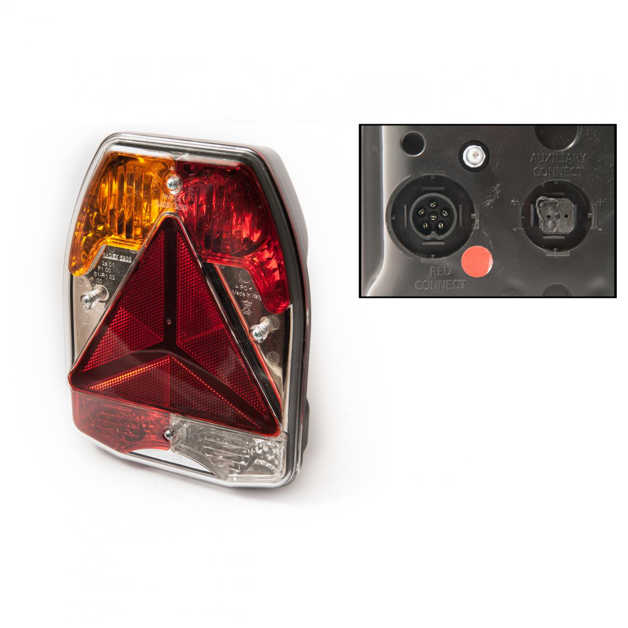 Radex 6900 Left Hand Vertical Rear Combination Lamp 6+4-Pin 
