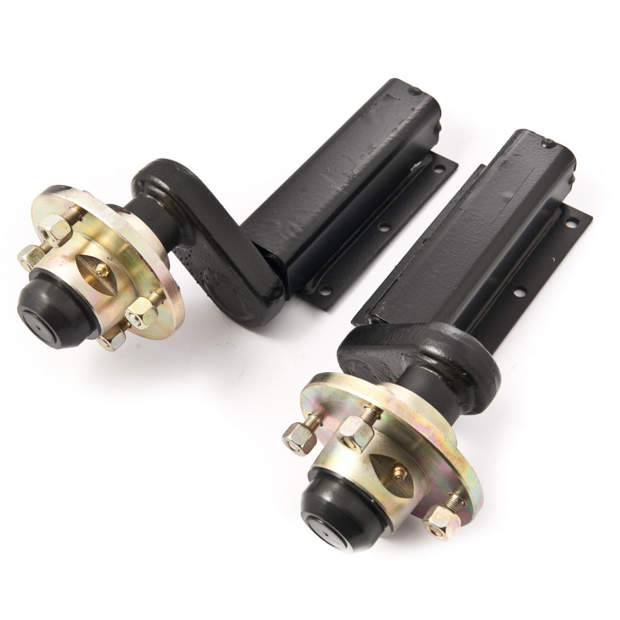 Avonride 550 kg. standard suspension units with cast hubs fitted, 4 studs on 4