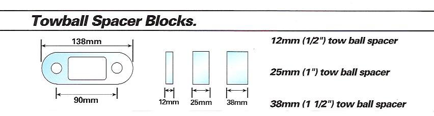 Towball Spacing Plate - 12mm