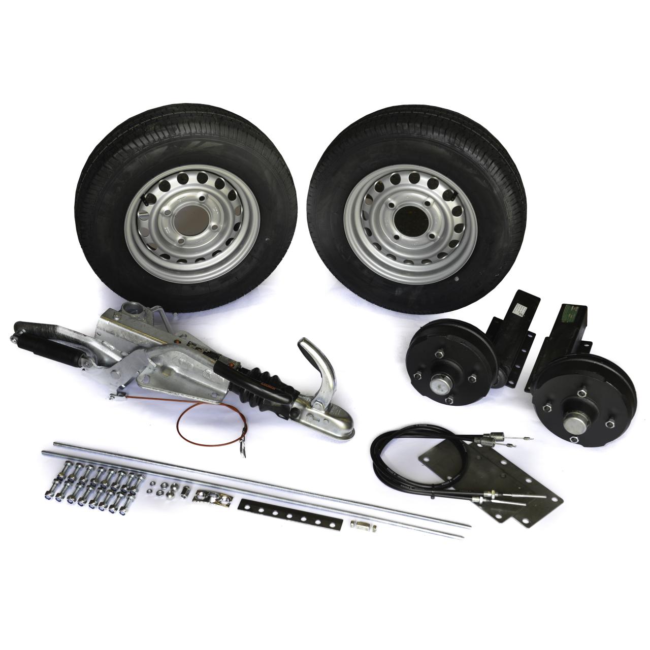 Trailer kit, 1300 kg., braked with 13