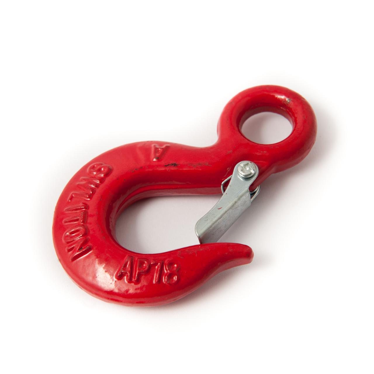 Winch cable snap hook, red, SWL=1 Ton