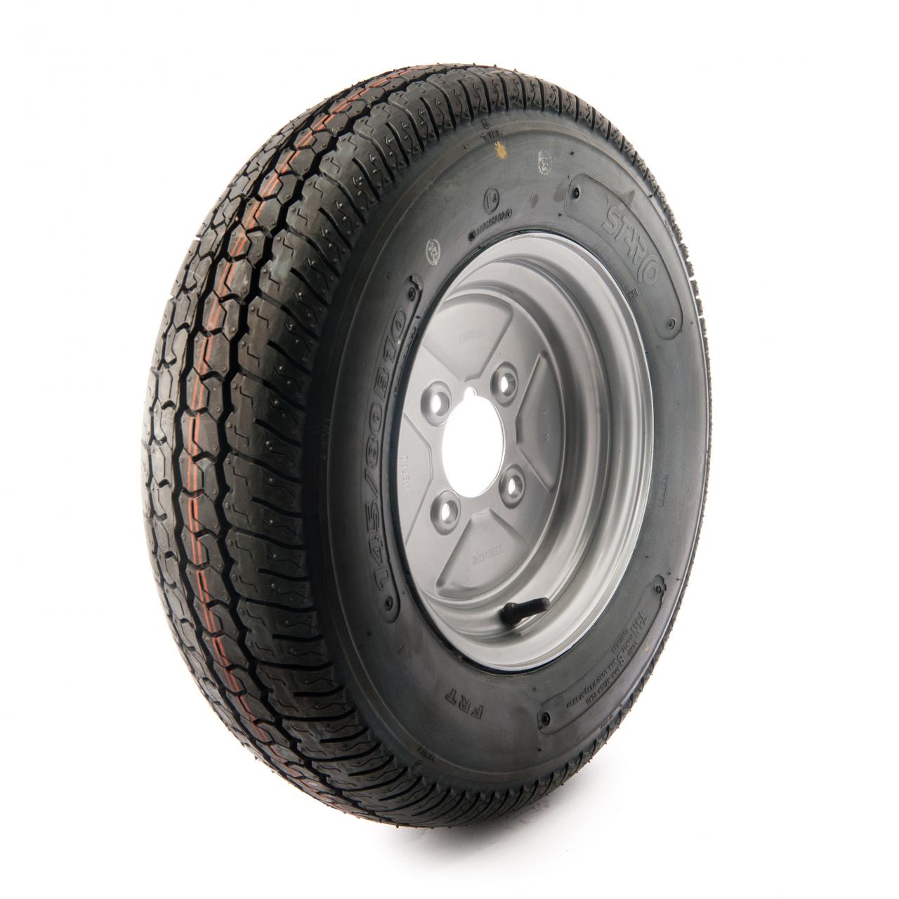 145/80 B10, Bias ply wheel asseembly with 4/4