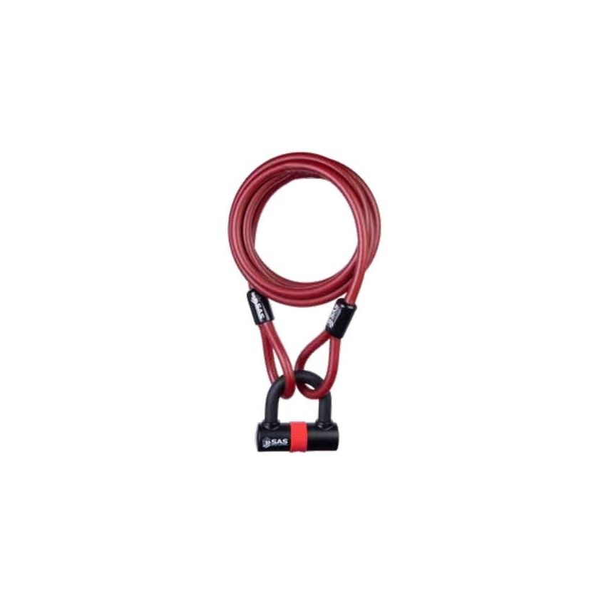 SAS 12mm Steel Braided Security Loop Cable 2.5m With HD43 Padlock