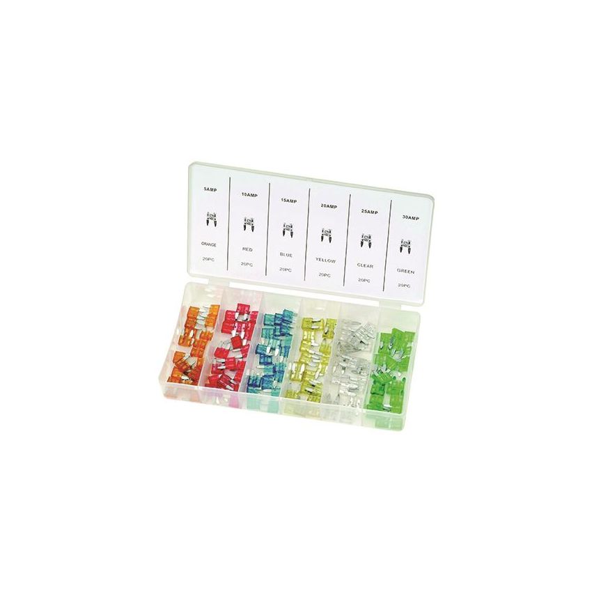 120pcs Mini Zinc Car Fuse Set