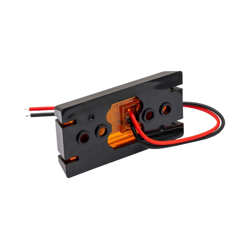 TrailerTek LED Side Marker Light 12/24V, Amber Lens, 74 x 38 x 30mm