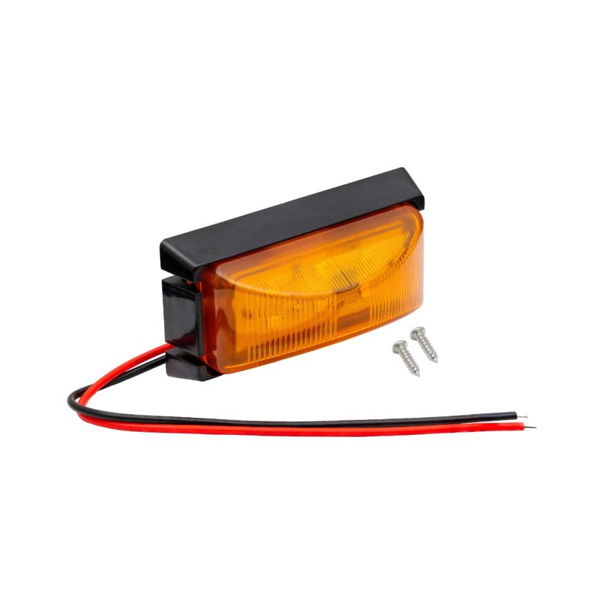 TrailerTek LED Side Marker Light 12/24V, Amber Lens, 74 x 38 x 30mm