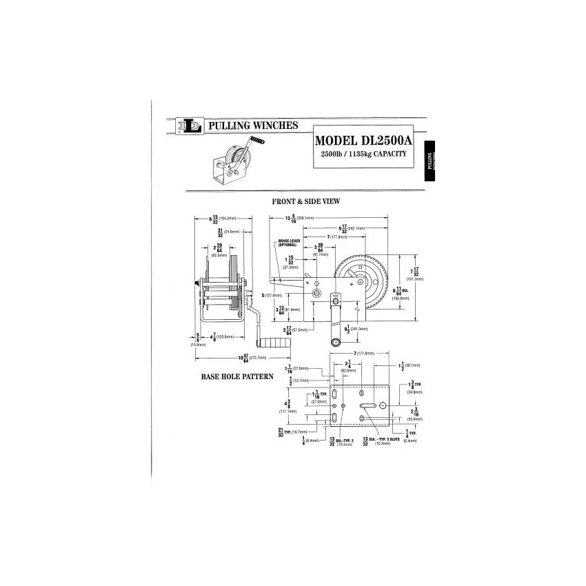 Dutton Lainson DL2500AB winch