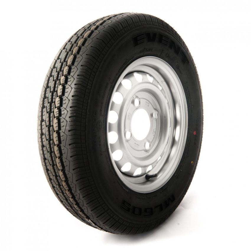 165/80 R13 4 on 130mm. PCD wheel assembly