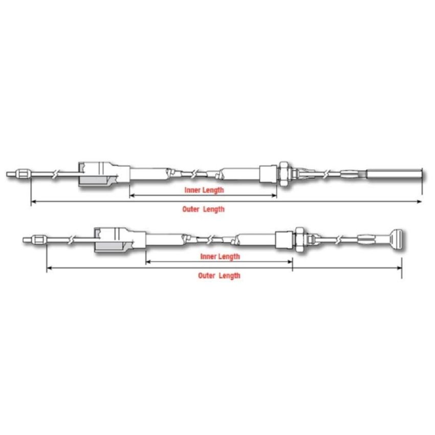 Bowden Long life Cable for al-ko brakes, 1320mm