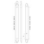 900mm Grey Interior Strip Light Lamp With Touch Switch