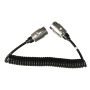 Cable Trailer Extension Metal M/M 7 Pin Curly C25