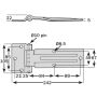 Stainless Steel Raised Blade Door Hinge - 242mm x 67mm 