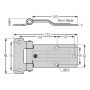 Stainless Steel Raised Blade Door Hinge - 173mm x 62mm 