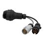 Adaptor Cable 7-Pin 12N & 12S Vehicle To 13 Pin Trailer